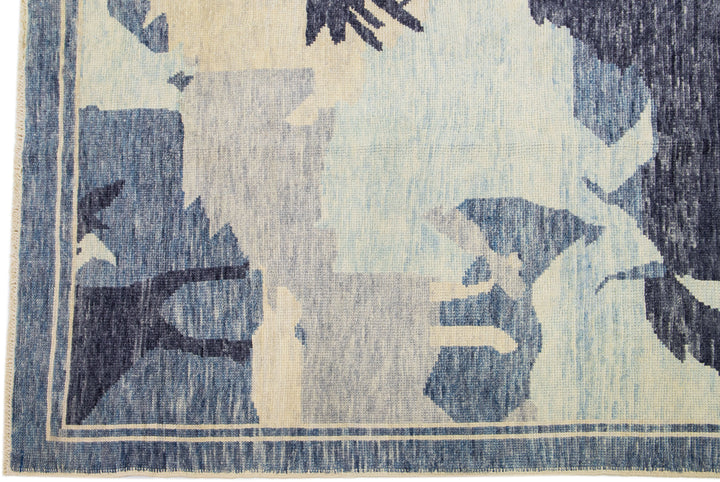 Modern Turkish Wool Rug 11 X 14