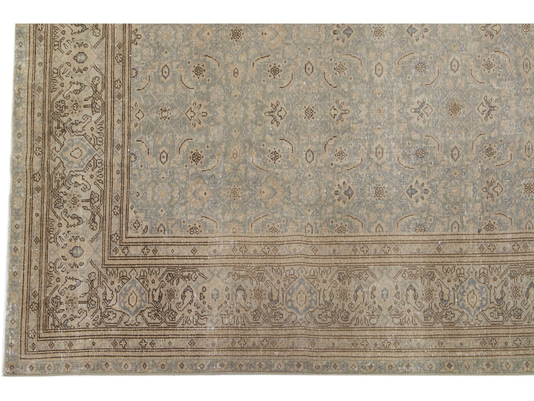 Antique Agra Wool Rug 7 X 15