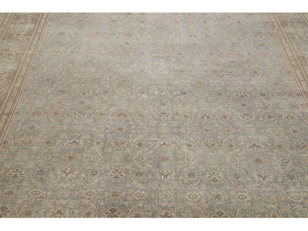 Antique Agra Wool Rug 7 X 15