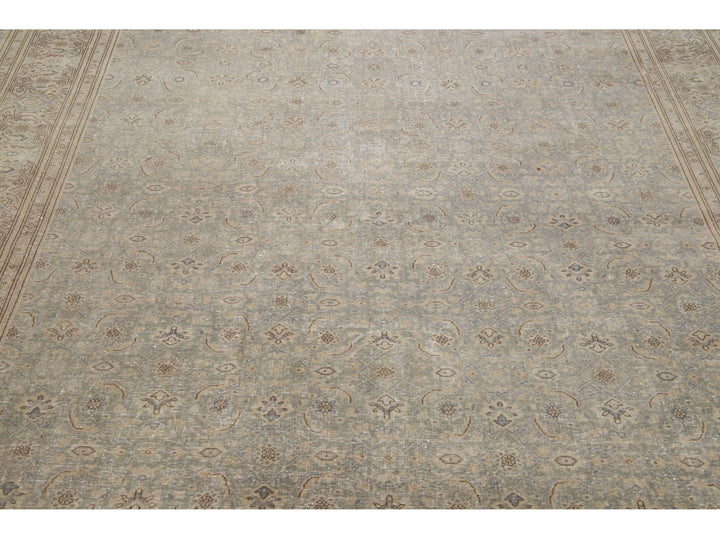 Antique Agra Wool Rug 7 X 15