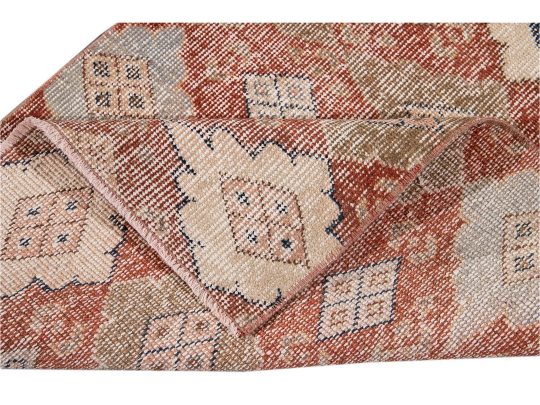 Vintage Turkish Scatter Wool Rug 3 X 5