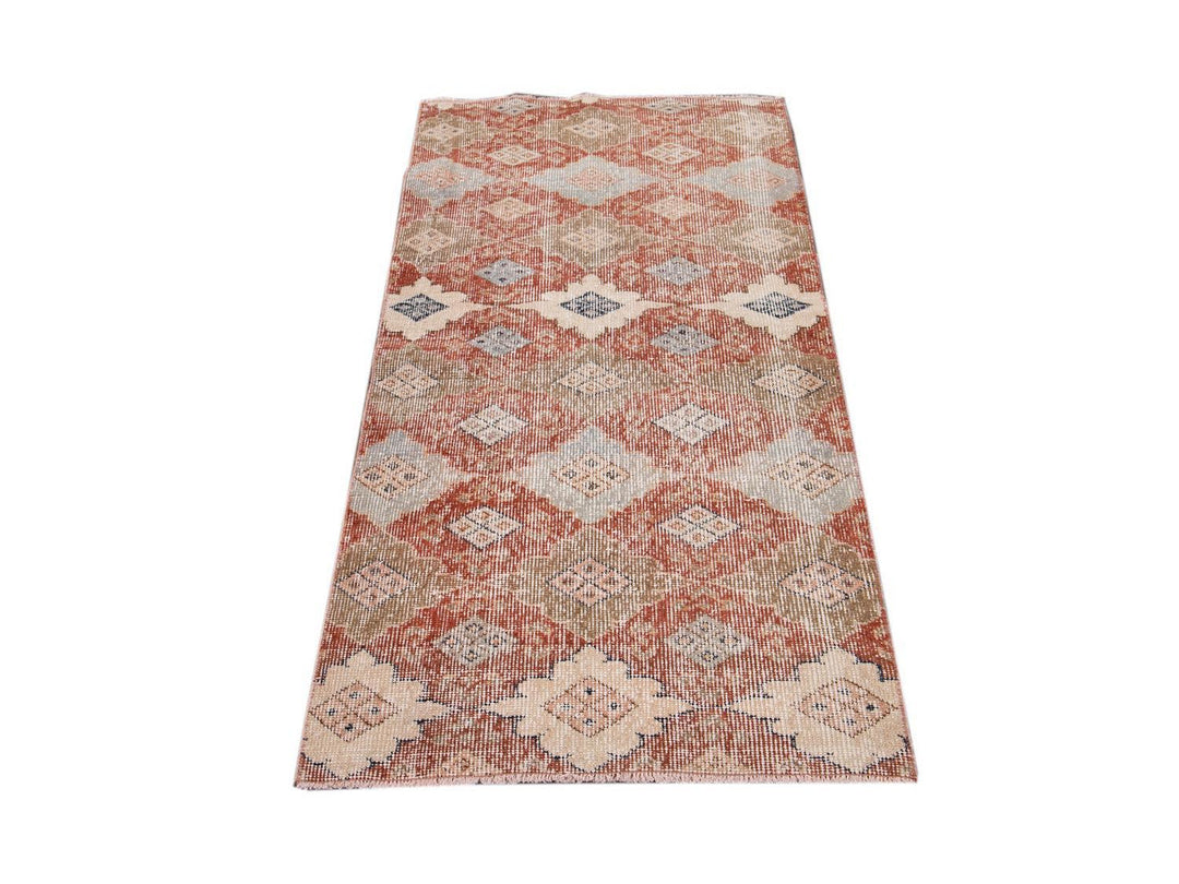 Vintage Turkish Scatter Wool Rug 3 X 5
