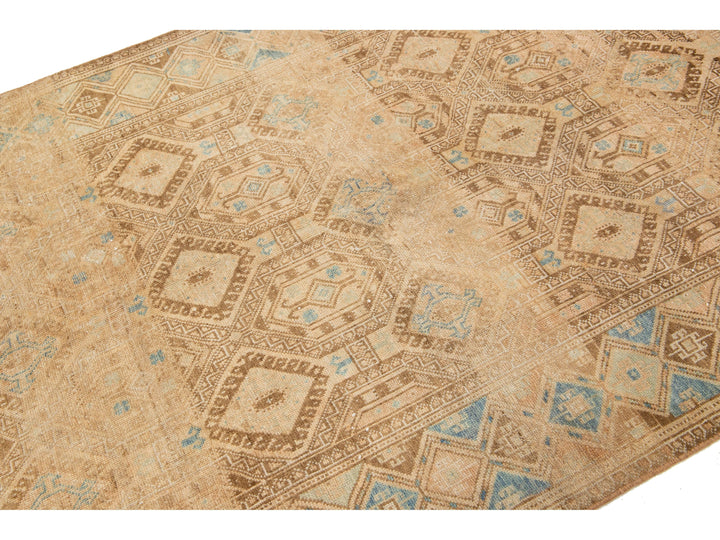 Antique Afshar Wool Runner 5 X 10