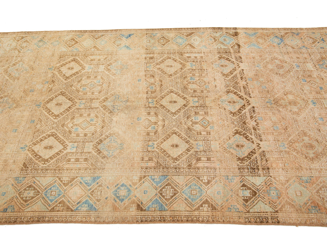 Antique Afshar Wool Runner 5 X 10