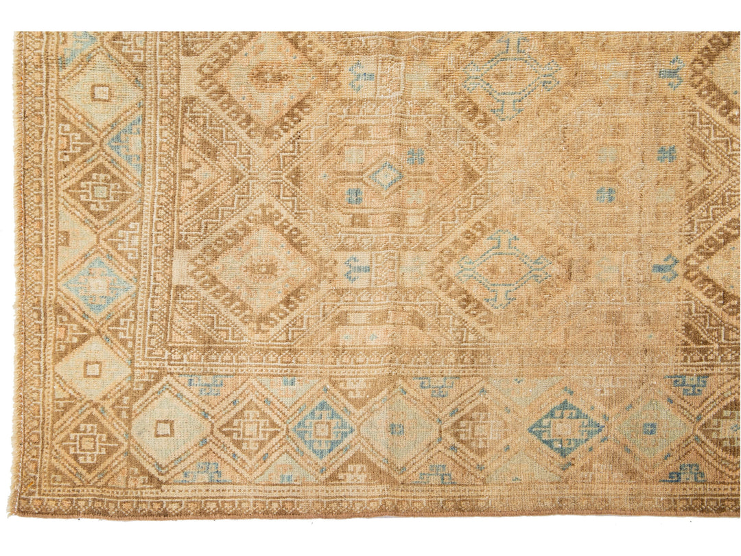Antique Afshar Wool Runner 5 X 10