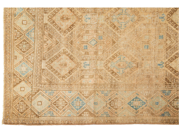 Antique Afshar Wool Runner 5 X 10