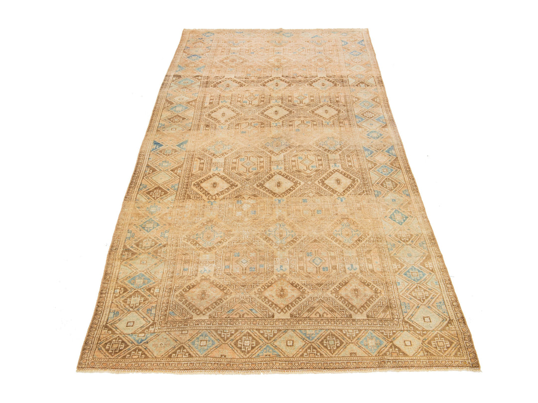 Antique Afshar Wool Runner 5 X 10