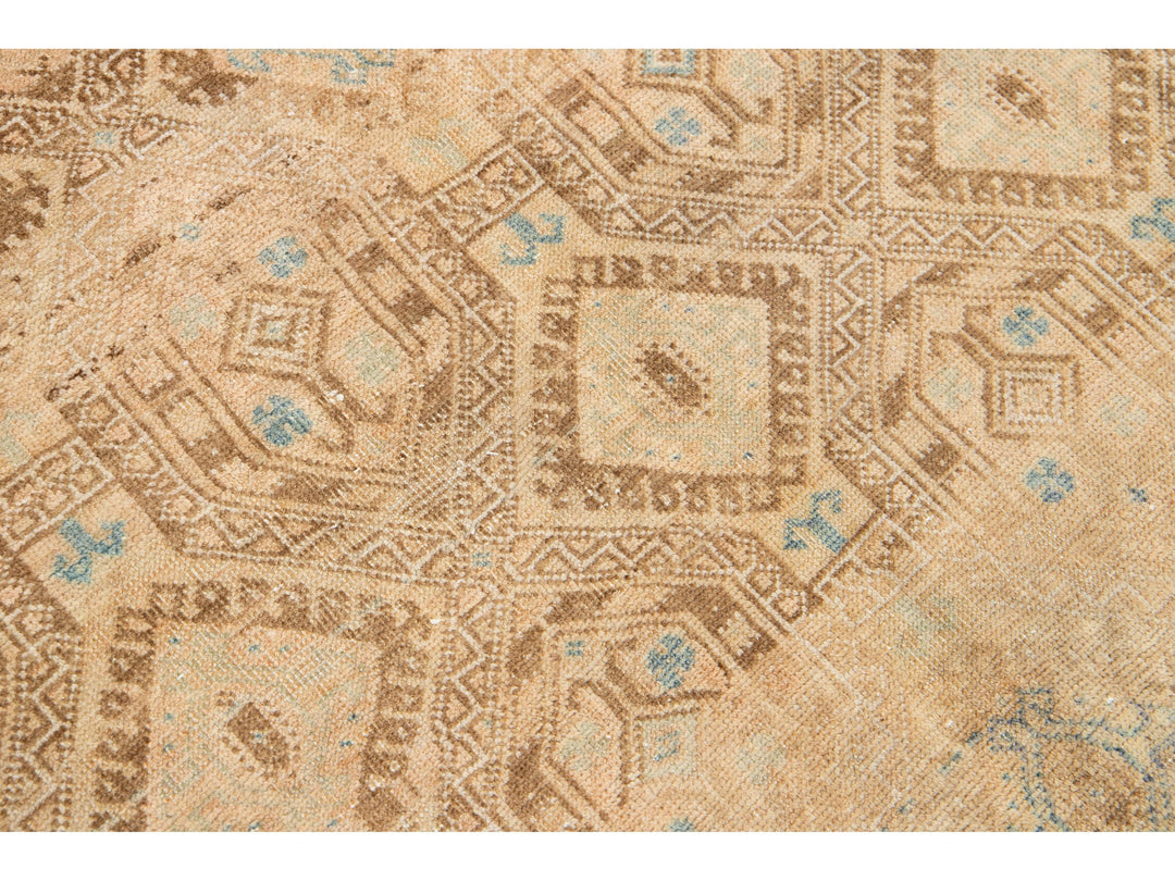 Antique Afshar Wool Runner 5 X 10