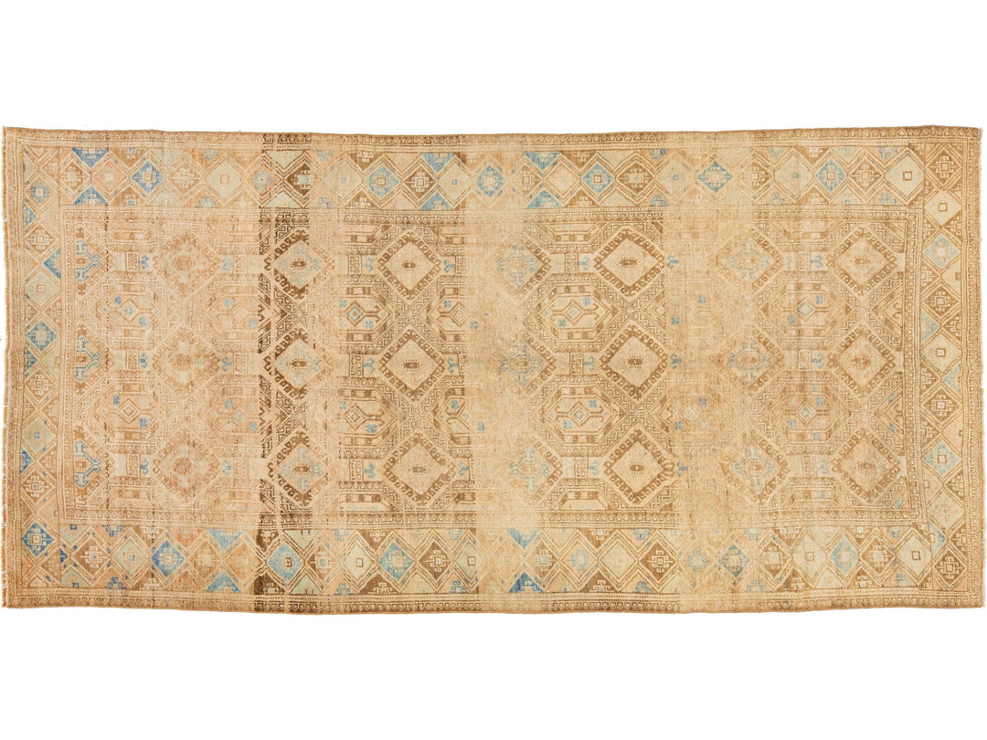 Antique Afshar Wool Runner 5 X 10