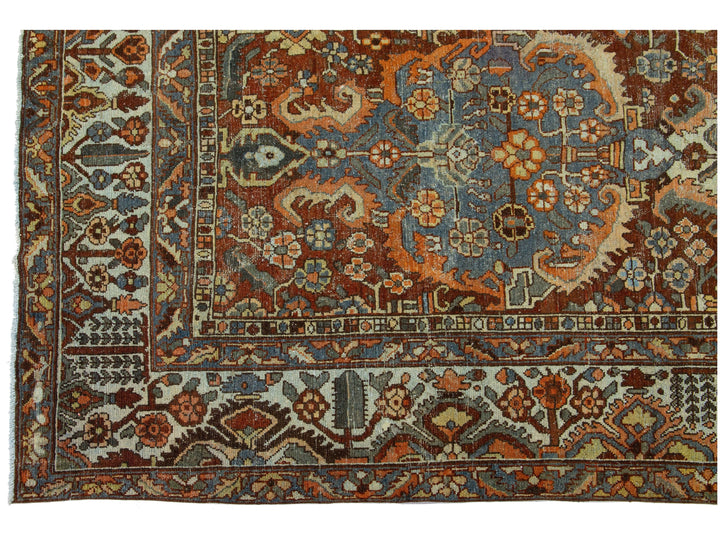Antique Bakhtiari Wool Rug 10 X 13