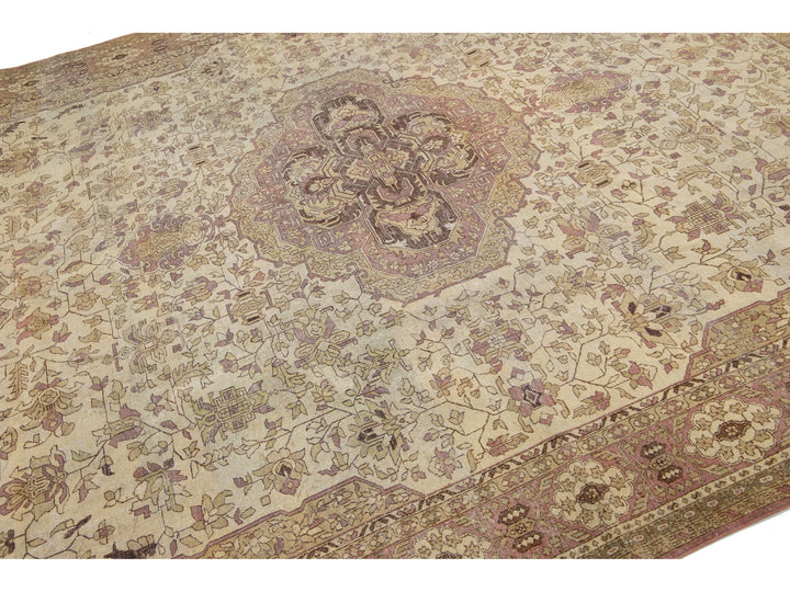 Antique Agra Wool Rug 9 X 12