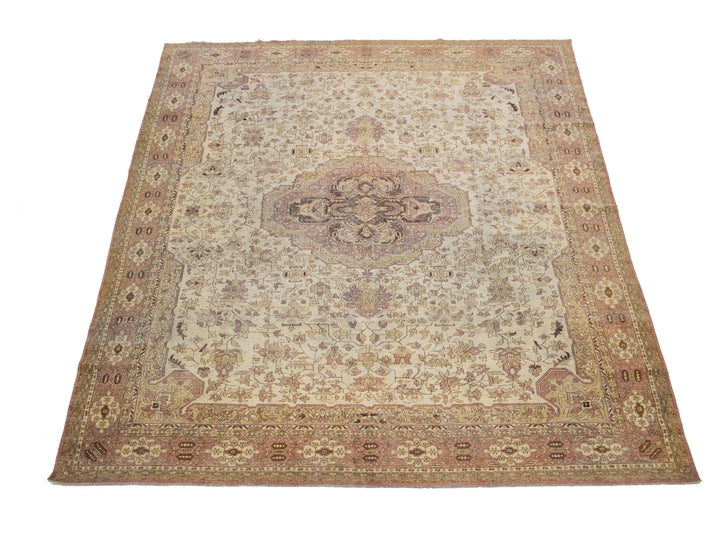 Antique Agra Wool Rug 9 X 12