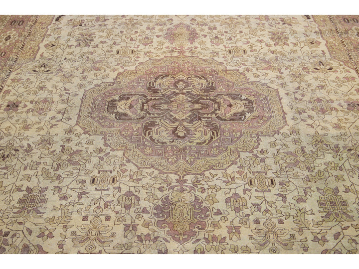 Antique Agra Wool Rug 9 X 12