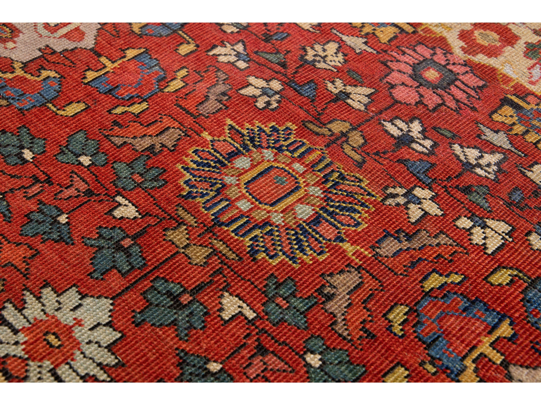 Antique Sultanabad Wool Rug 10 X 14