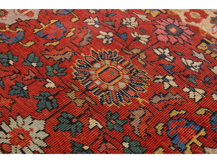 Antique Sultanabad Wool Rug 10 X 14