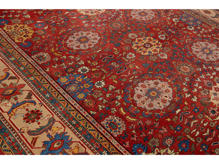 Antique Sultanabad Wool Rug 10 X 14