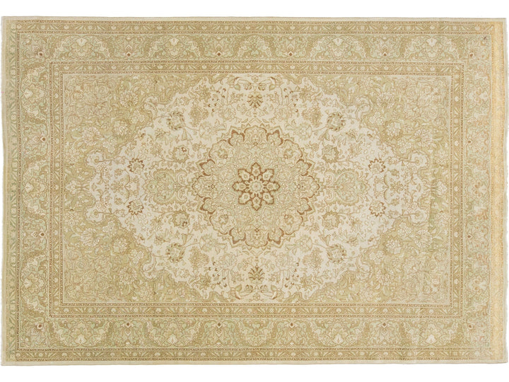 Antique Tabriz Wool Rug 7 X 10