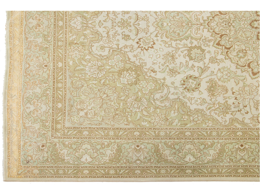 Antique Tabriz Wool Rug 7 X 10