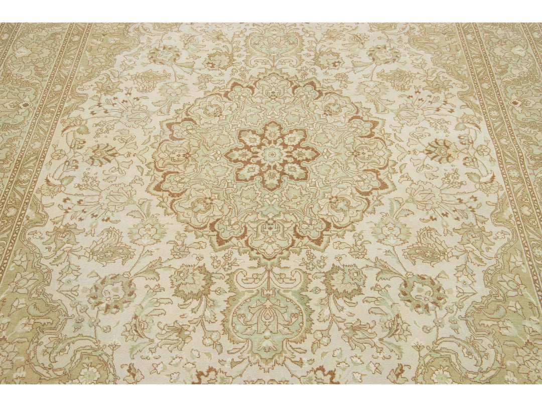 Antique Tabriz Wool Rug 7 X 10