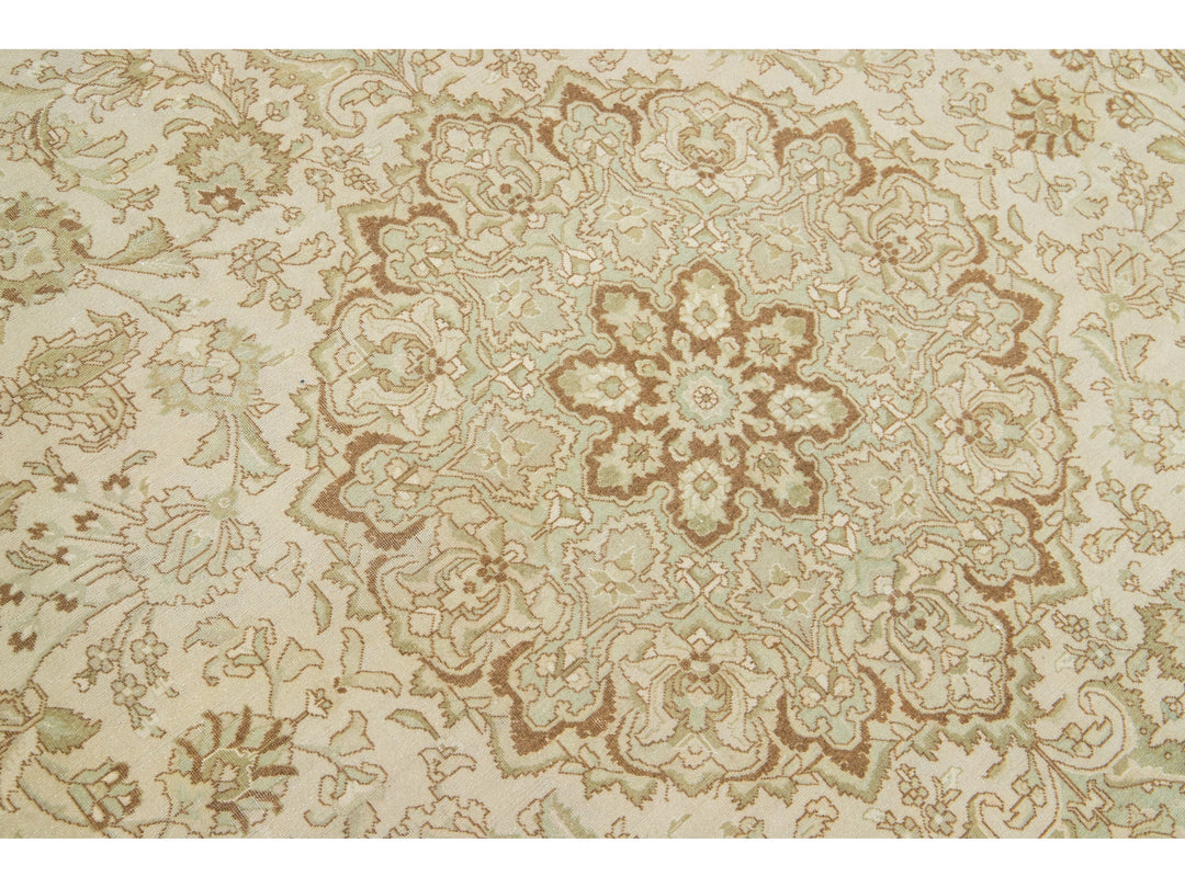 Antique Tabriz Wool Rug 7 X 10