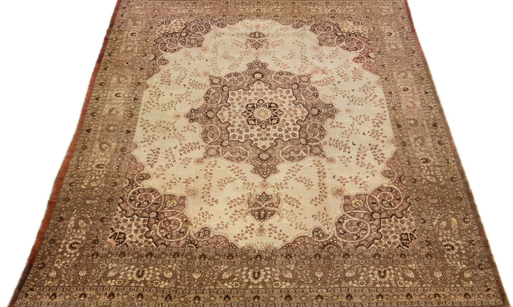 Antique Persian Tabriz Wool Rug 11 X 16