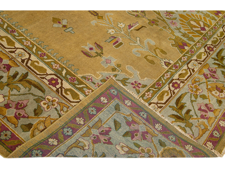 Antique Indian Agra Wool Rug 14 X 20