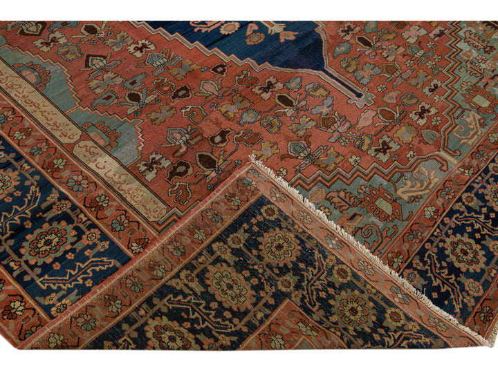 Antique Serapi Wool Rug 11 X 13