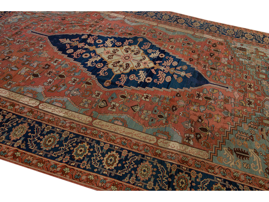 Antique Serapi Wool Rug 11 X 13