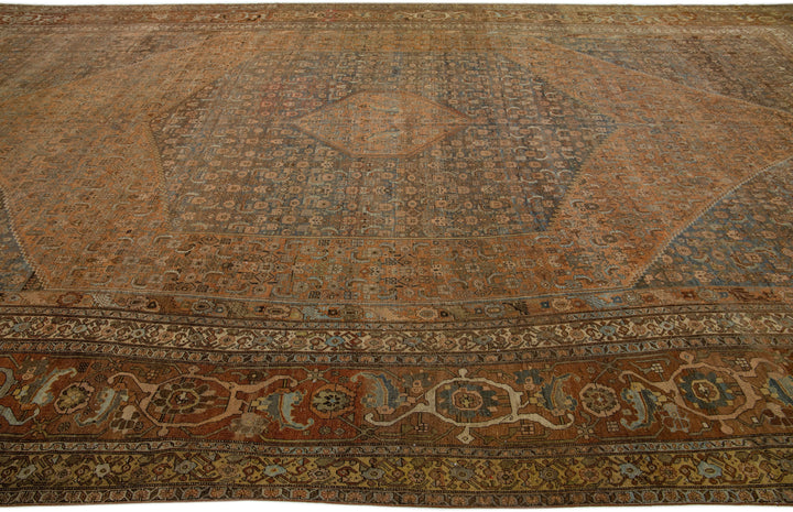 1900s Antique Bidjar Wool Rug 15 x 22