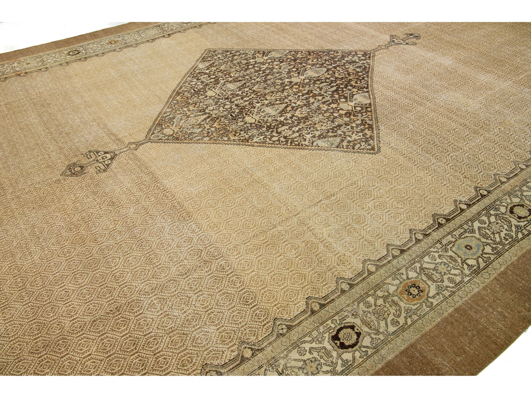 Antique Hamadan Wool Rug 14 X 27