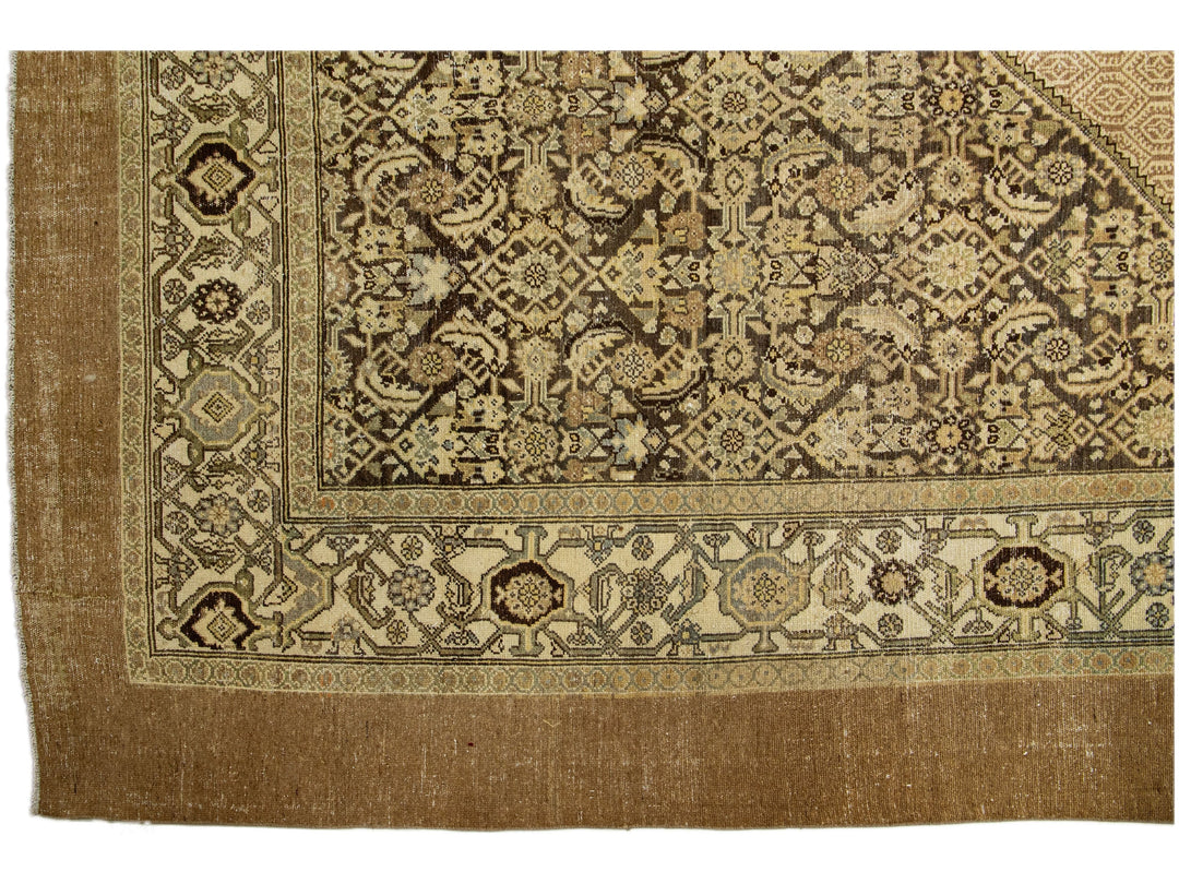 Antique Hamadan Wool Rug 14 X 27