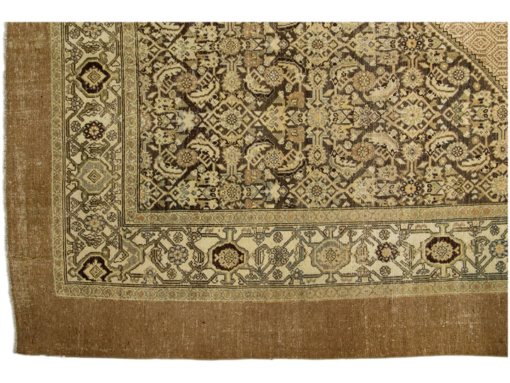 Antique Hamadan Wool Rug 14 X 27