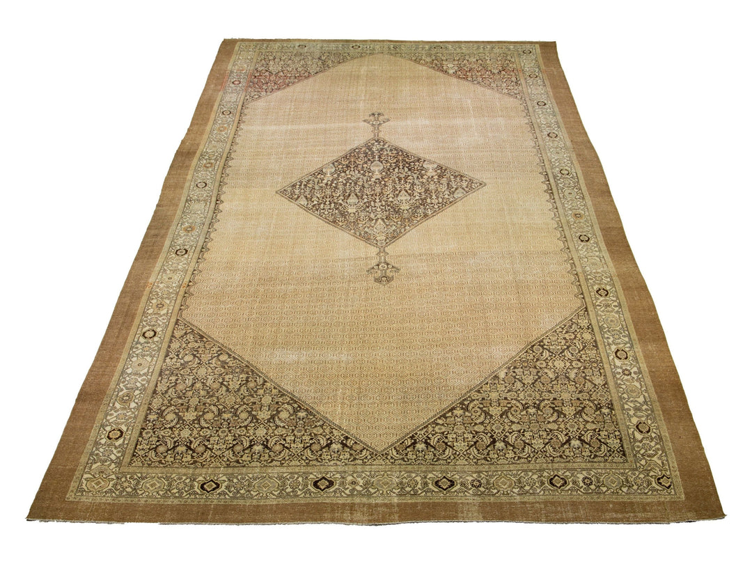 Antique Hamadan Wool Rug 14 X 27