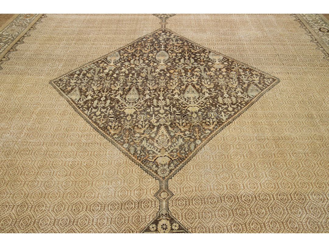 Antique Hamadan Wool Rug 14 X 27