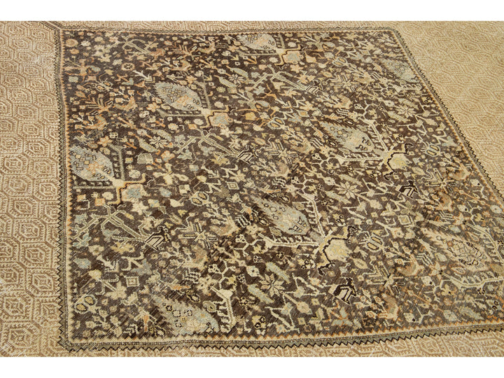 Antique Hamadan Wool Rug 14 X 27