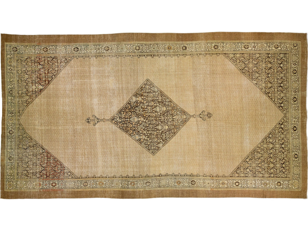Antique Hamadan Wool Rug 14 X 27