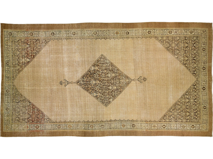 Antique Hamadan Wool Rug 14 X 27