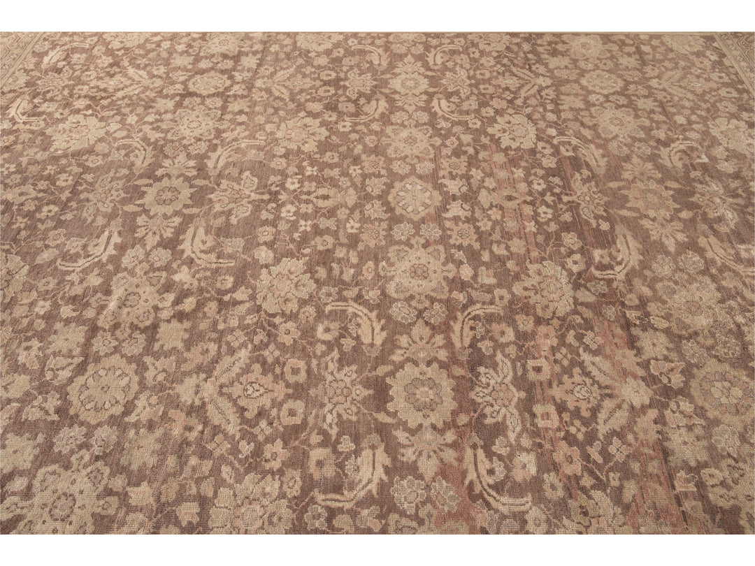 Antique Persian Mahal Wool Rug 10 X 12