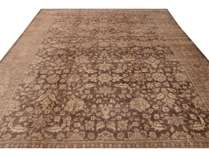 Antique Persian Mahal Wool Rug 10 X 12