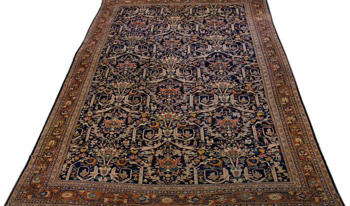 Antique Persian Mahal Wool Rug 14 X 24