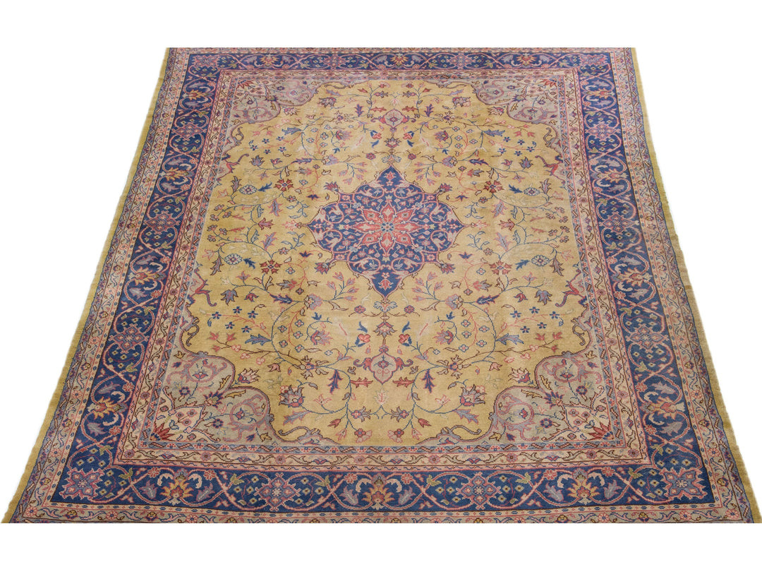 Antique Turkish Oushak Wool Rug 12 X 15