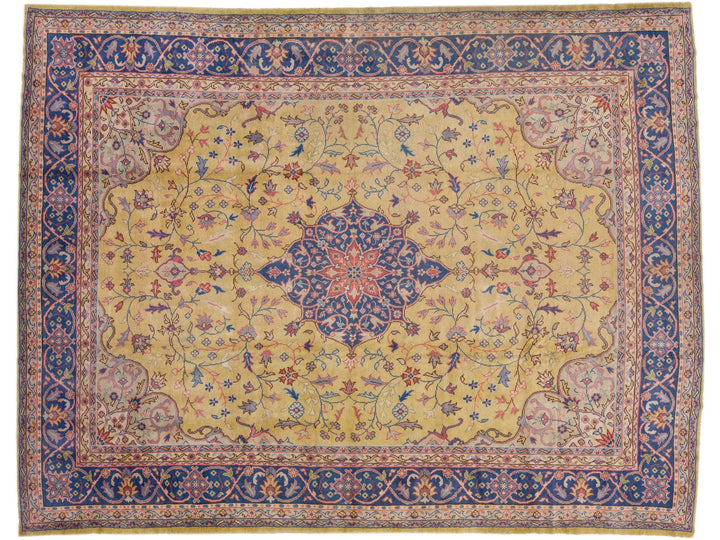 Antique Turkish Oushak Wool Rug 12 X 15
