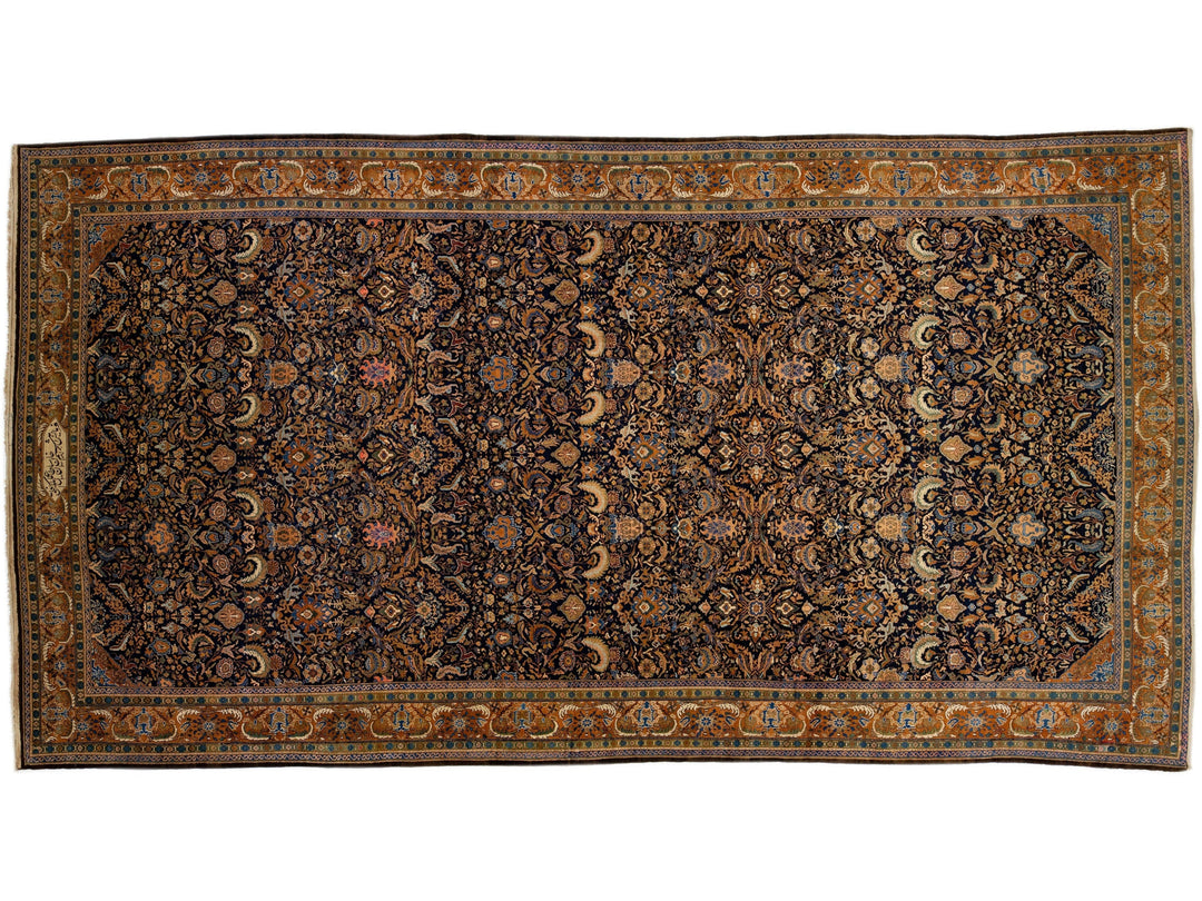 Antique Malayer Wool Rug 13 X 23
