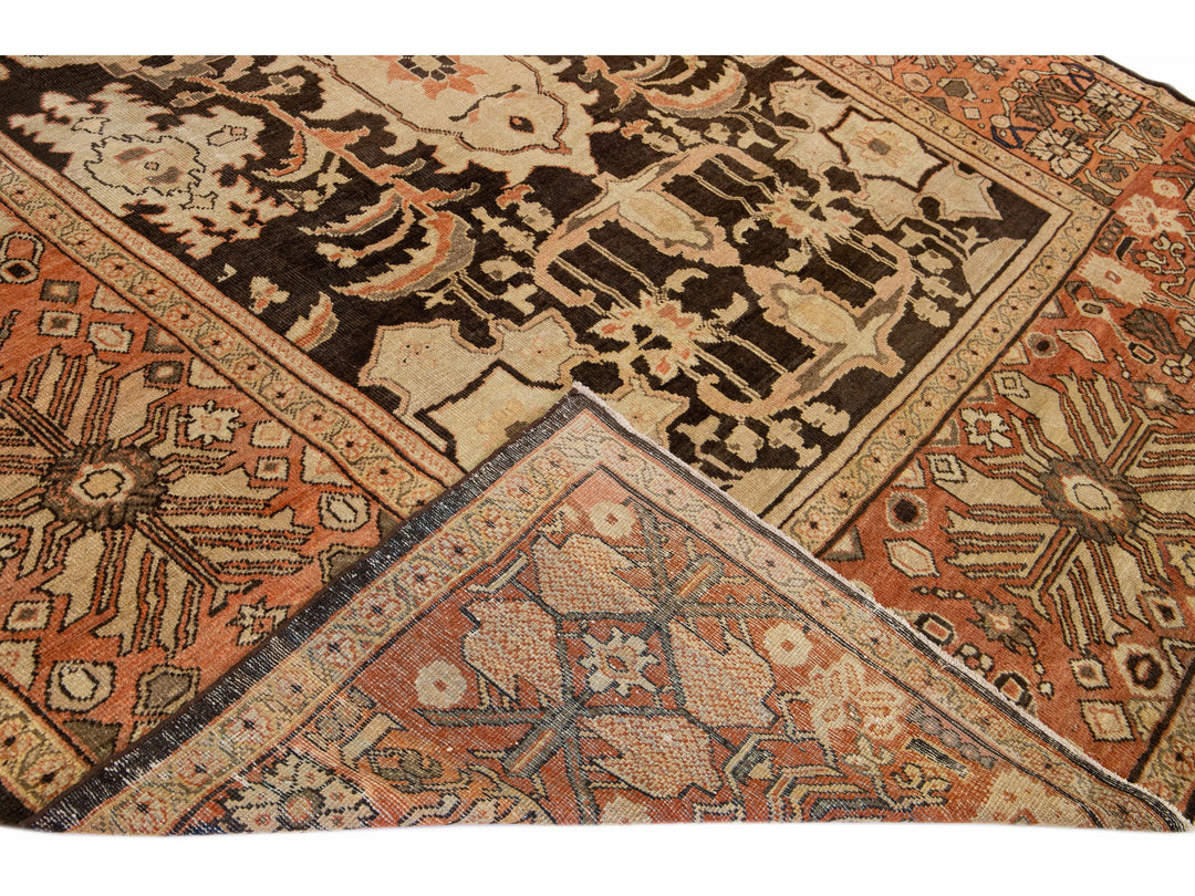 Antique Sultanabad Wool Rug 10 X 17