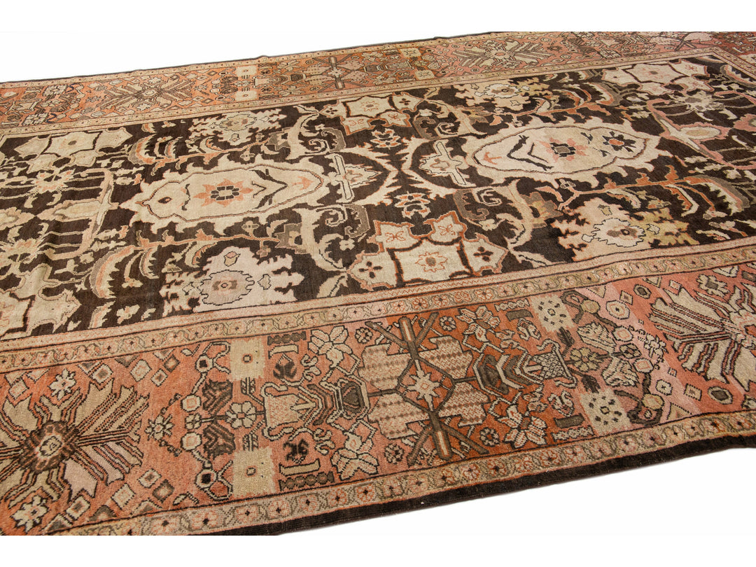 Antique Sultanabad Wool Rug 10 X 17