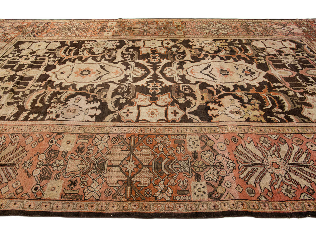 Antique Sultanabad Wool Rug 10 X 17