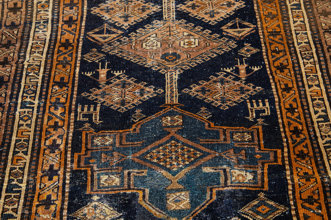 Antique Heriz Wool Runner 3 X 13