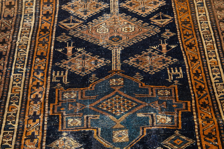 Antique Heriz Wool Runner 3 X 13