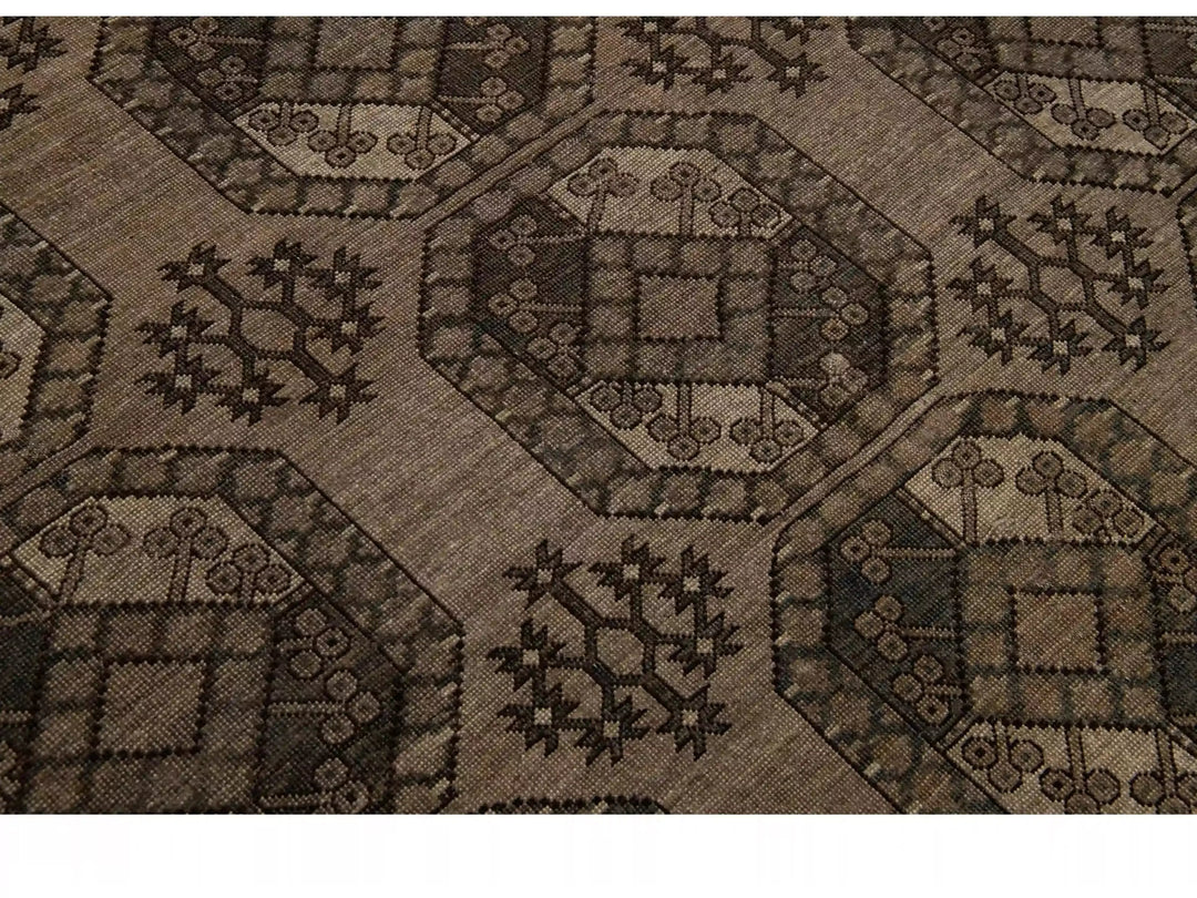 Antique Turkmen Wool Rug 7 X 12