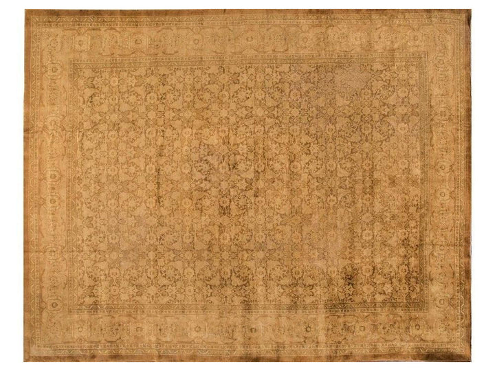 Antique Indian Agra Wool Rug 13 X 17